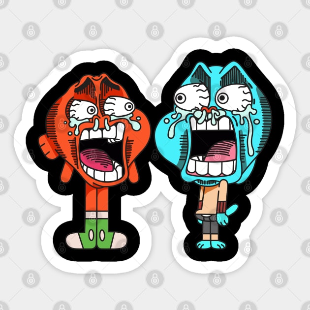 Gumball and Darwin Sticker by Plushism